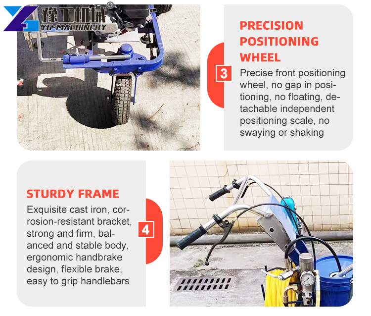 YG cold paint road marking machine application