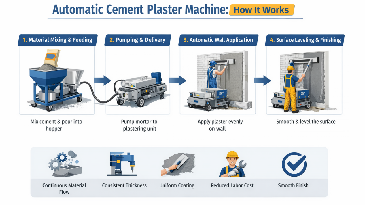 automatic plaster machine