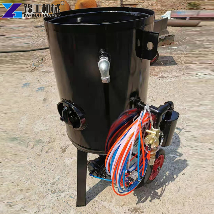 dustless sand blasting machine equipment working onsite