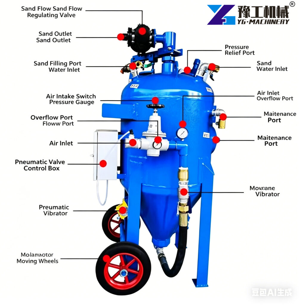 dustless sand blasting machine surface cleaning