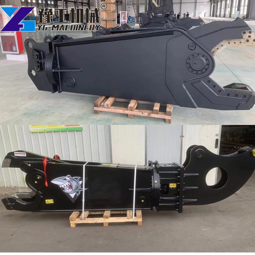 excavator demolition shear