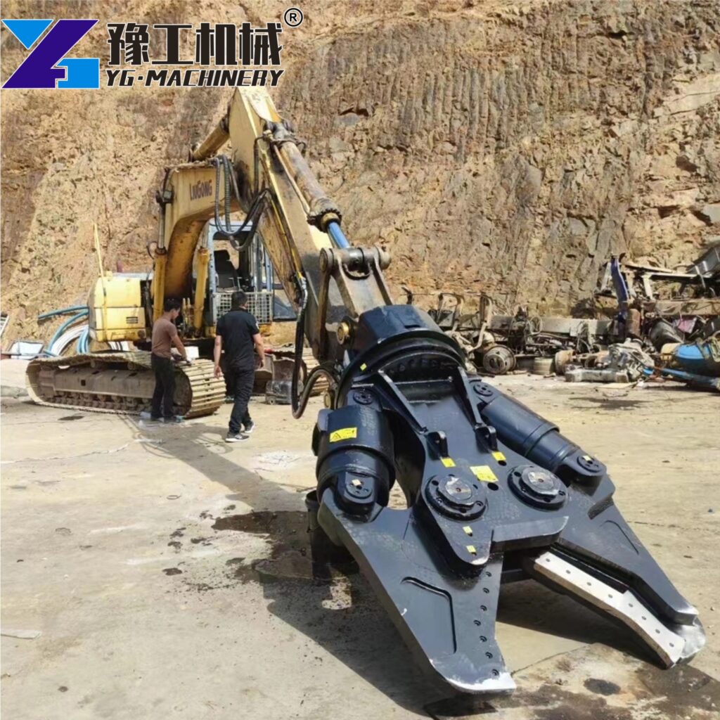 excavator shear attachment