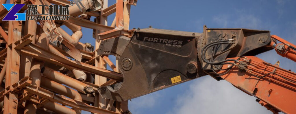 excavator shear for steel structure