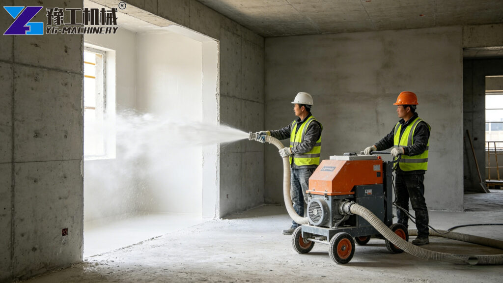 gypsum plaster spray machine