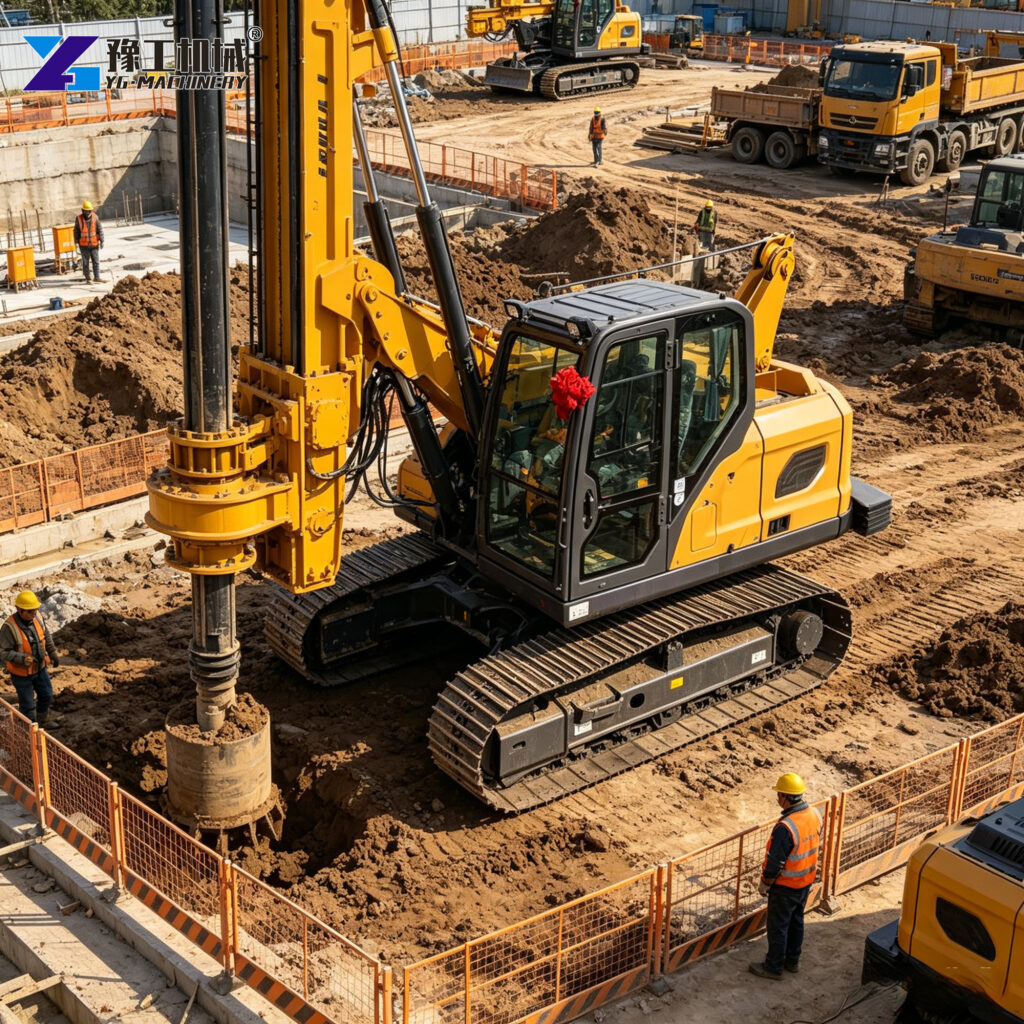 hydraulic rotary drilling rig operation process