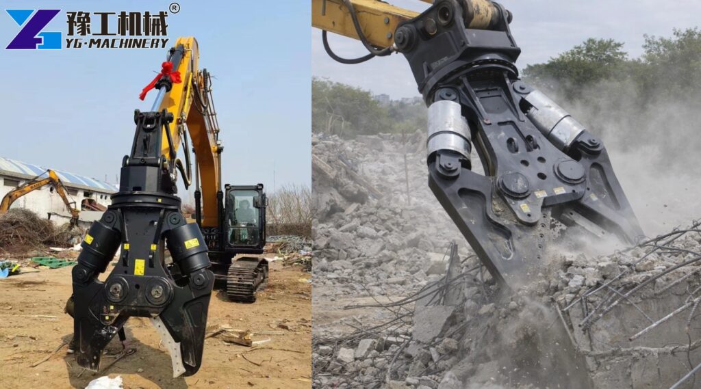 hydraulic shear attachment for excavator