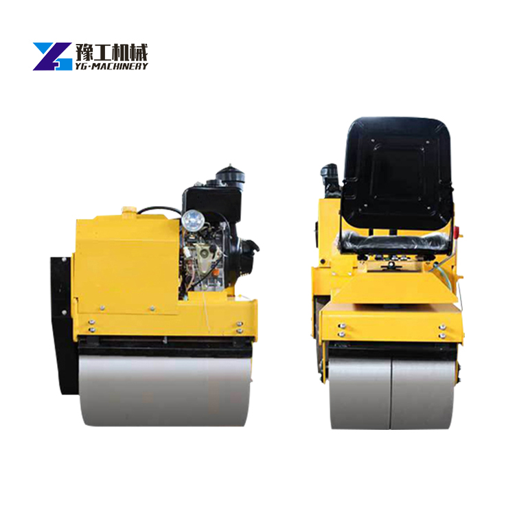 hydraulic small road roller working site