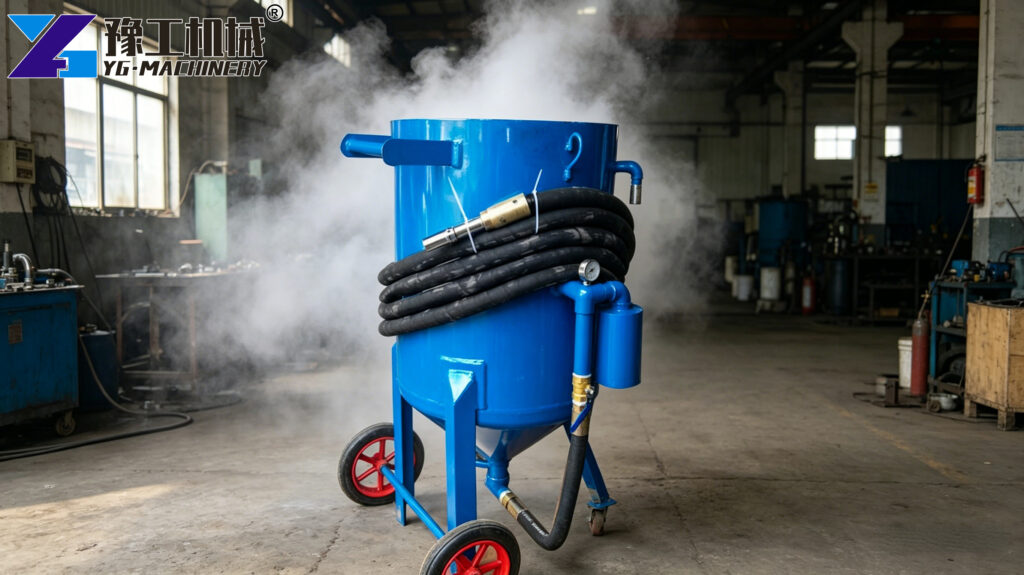 industrial sand blaster surface preparation work