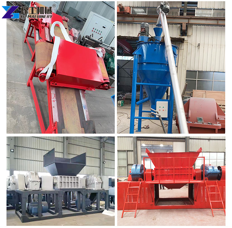 industrial tire shredder dual shaft design