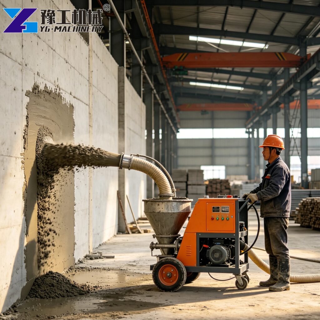 ortar plaster spraying machine exterior wall
