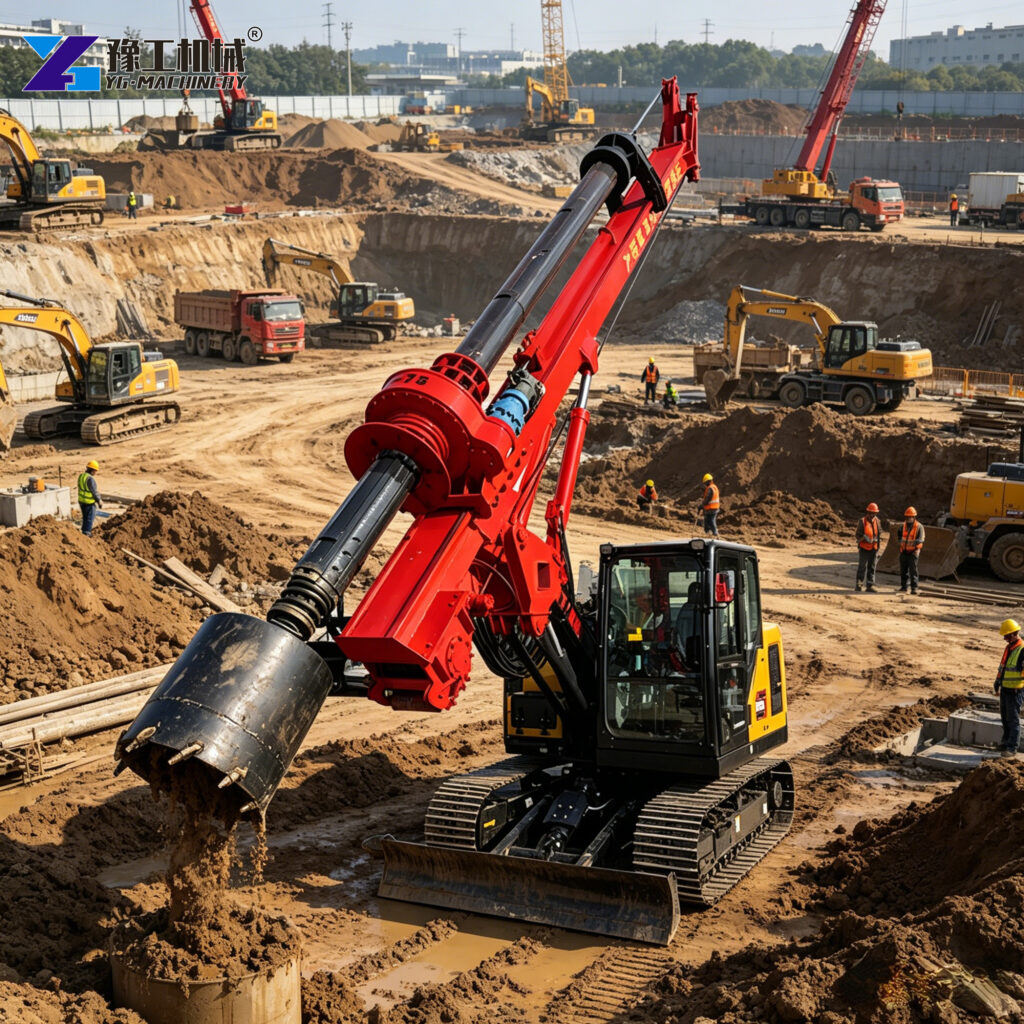 rotary drilling equipment construction site work