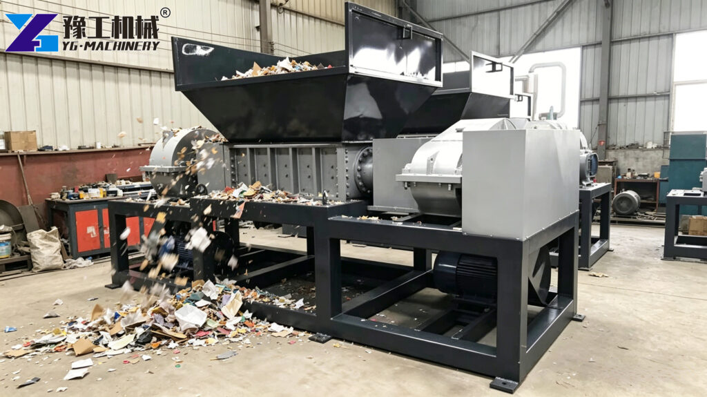 rubber shredding machine working process