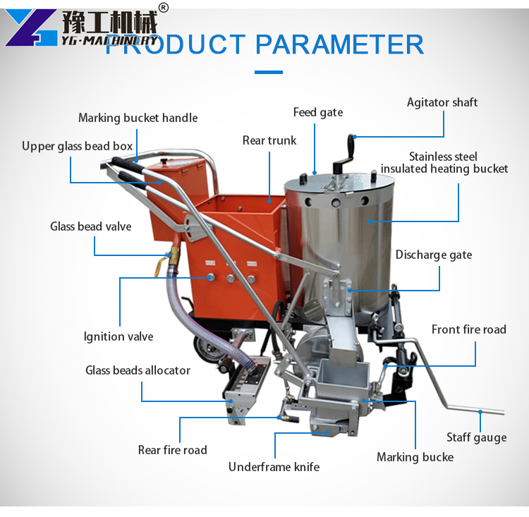 thermoplastic striping machine for large projects