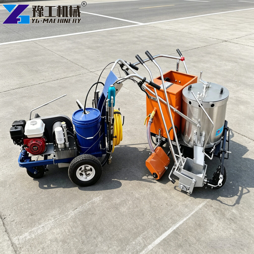 thermoplastic vs. cold paint road line marking machine