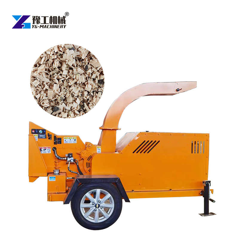 tree wood chipper working on branches