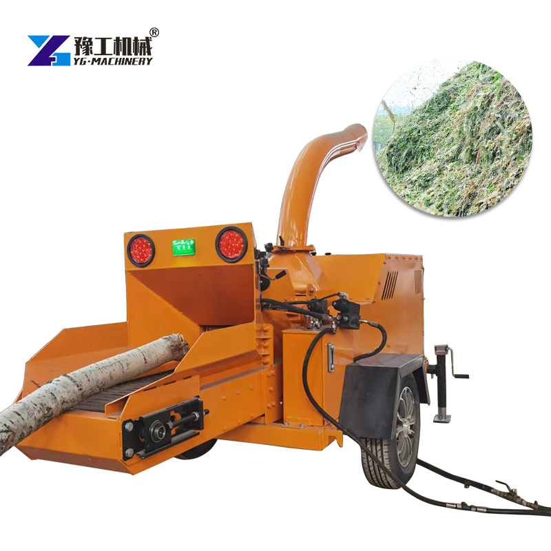 wood chipper handling large wood waste