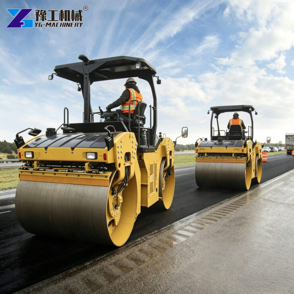single drum road roller