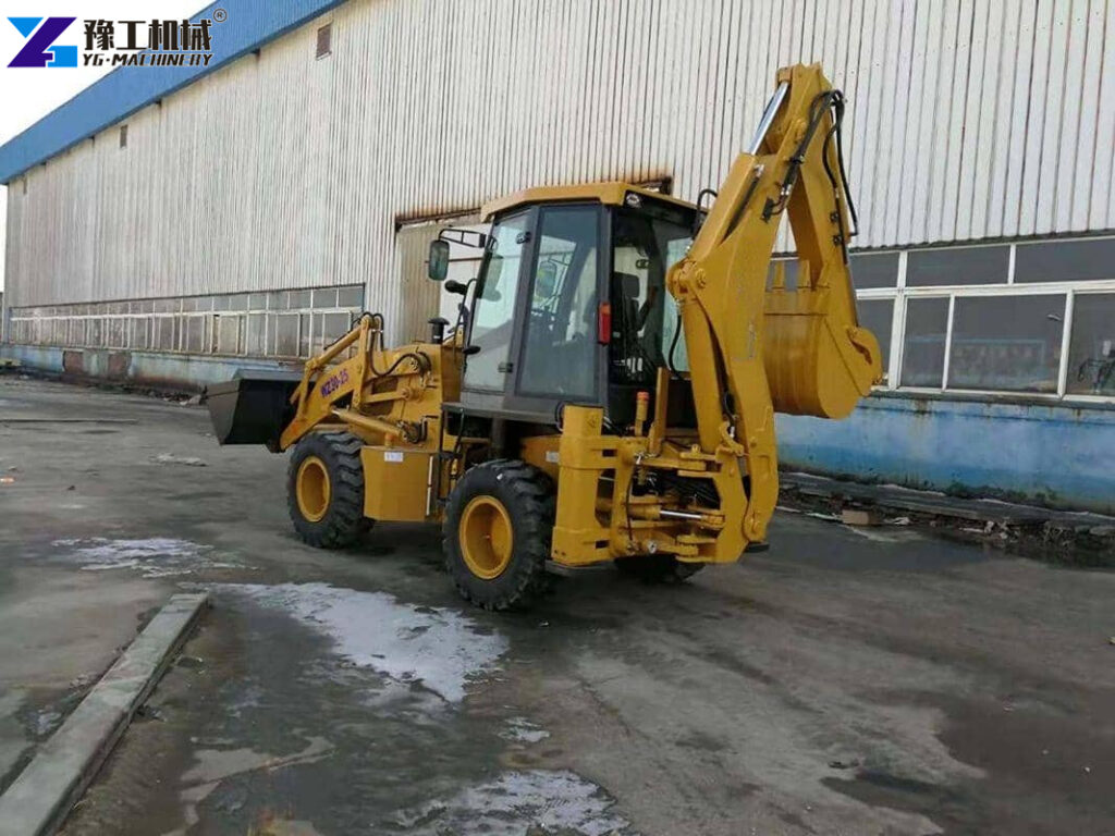 Backhoe Loader Rural Road