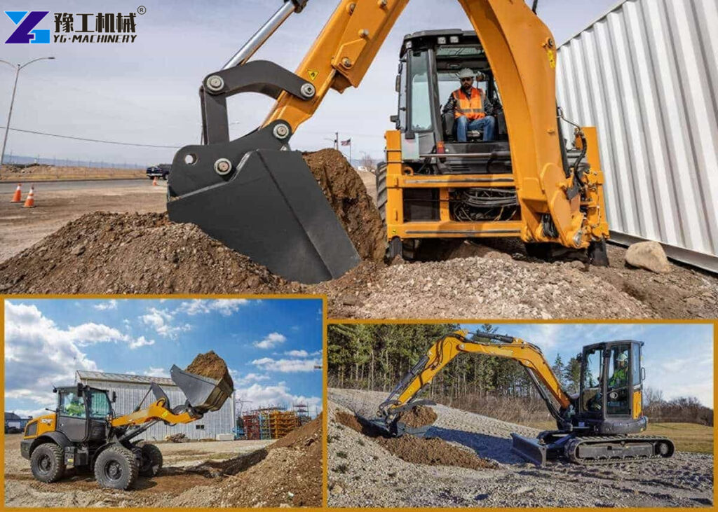Compact Tractor Loader Backhoe Working