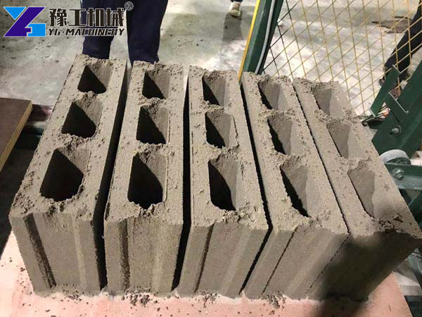 Concrete Brick Machine Working Site