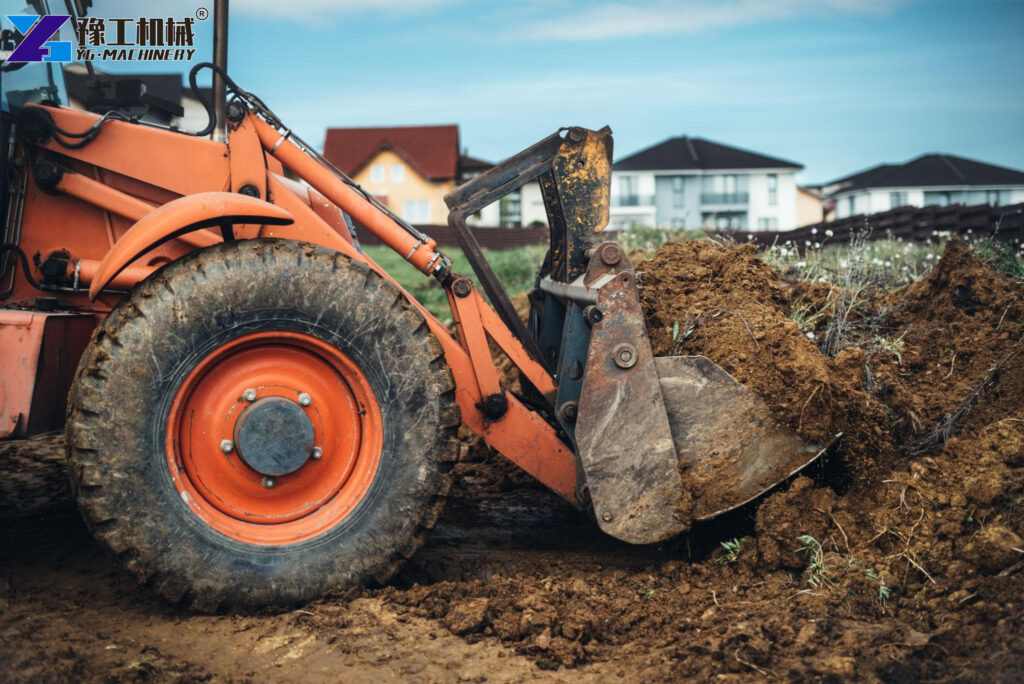 Diesel Compact Tractor Loader Backhoe Working