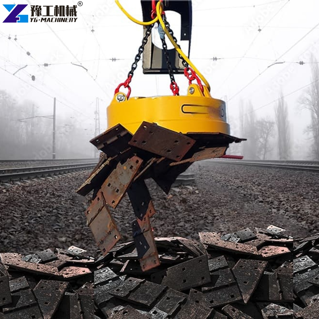 Excavator Mounted Magnet Sorting Metal
