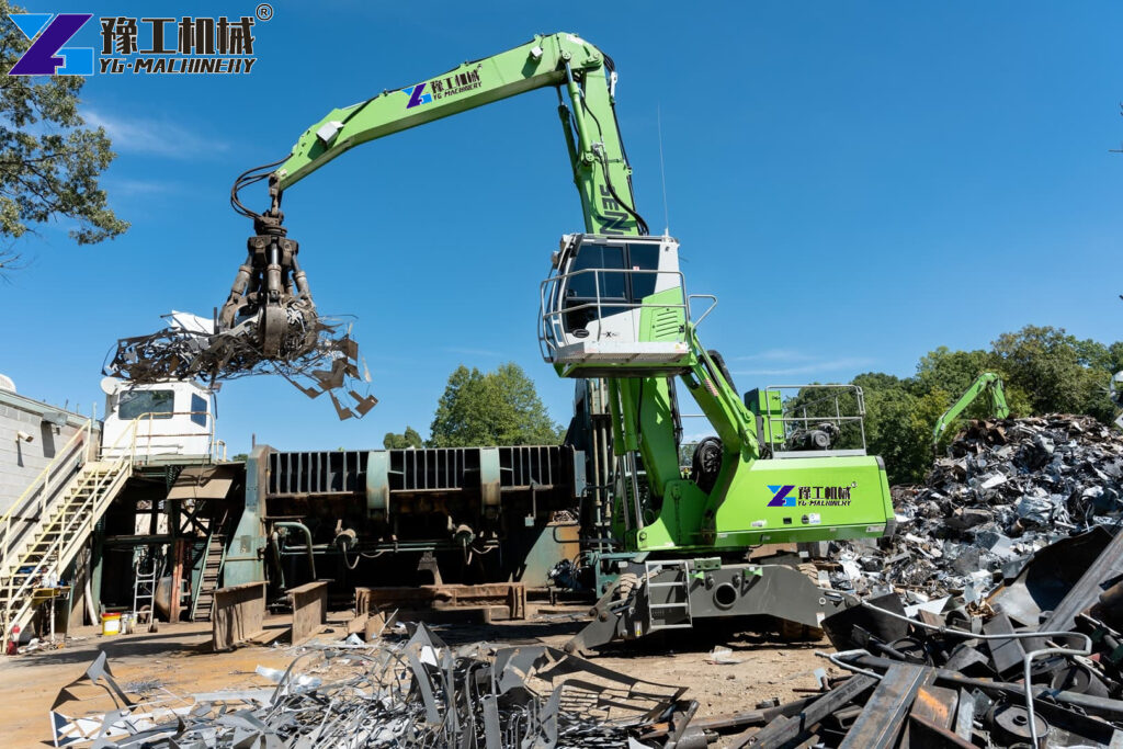 Excavator Orange Peel Attachment Operation