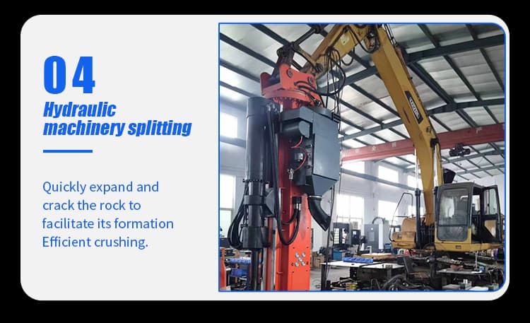Excavator Rock Splitting Construction Process