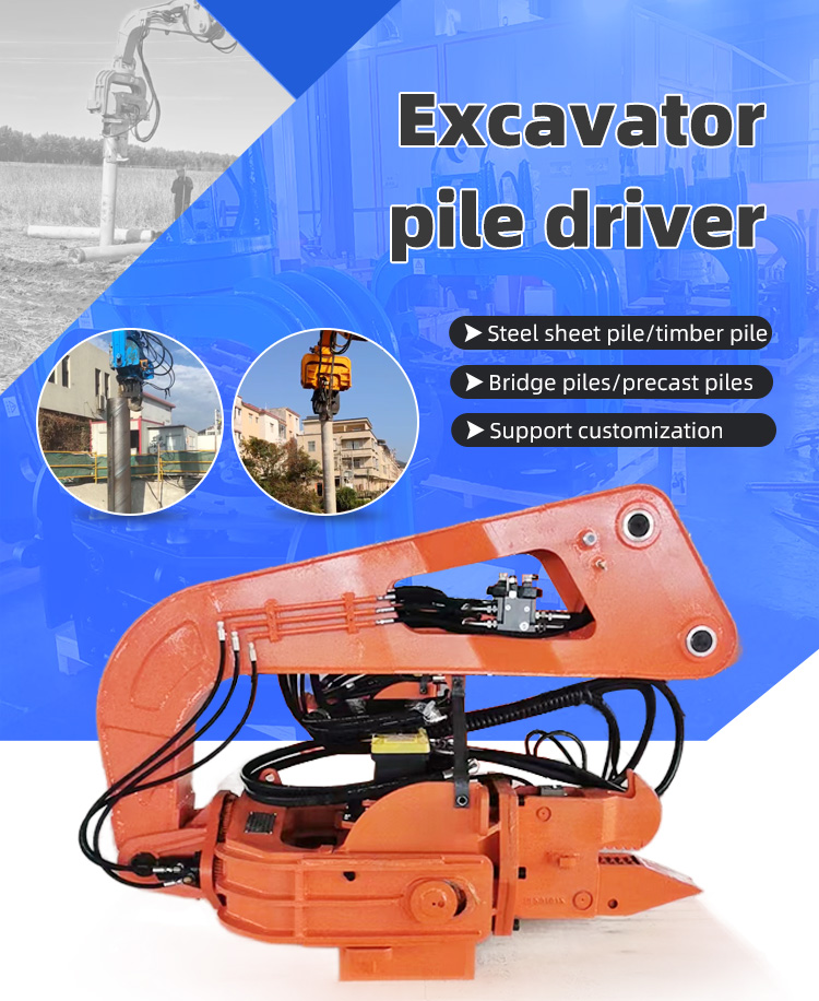 Excavator Sheet Piling Construction Machine