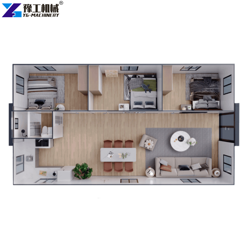 Foldable House Layout Reference Diagrams