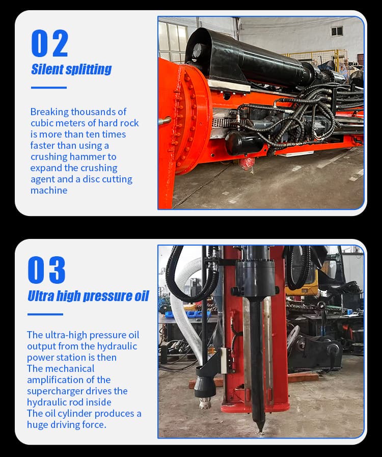 Hydraulic Splitting Wedge in Rock