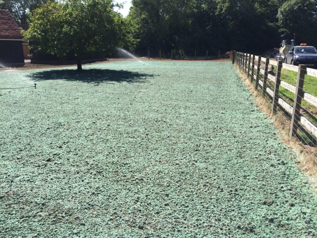 Hydroseeding Machine Working On Malaysia Slope