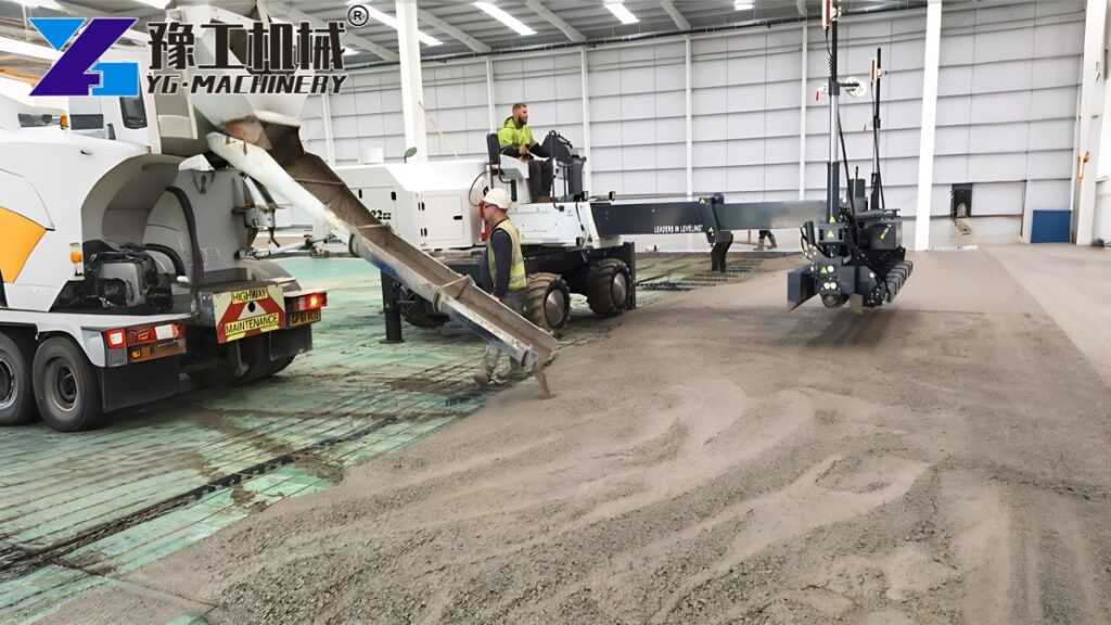 Laser Screed Machine Site Use