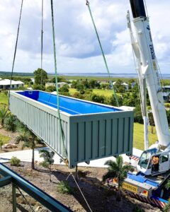 40 Foot Container Swimming Pool Export to Australia Modular Container Pool Installation Site