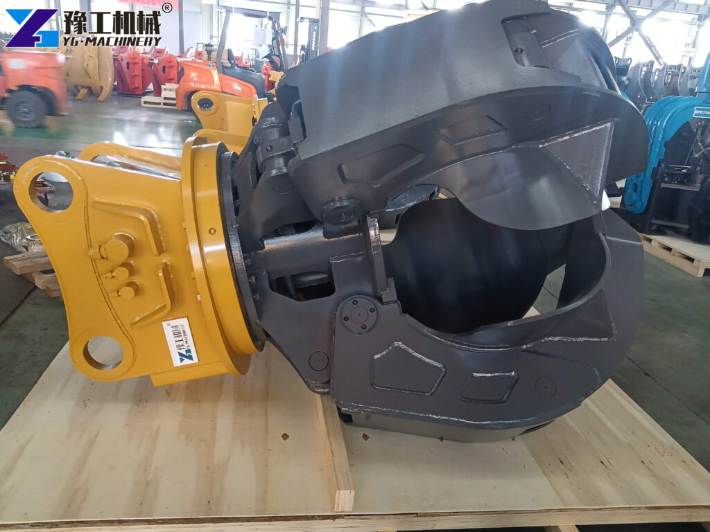 Orange Grapple Scrap Loading