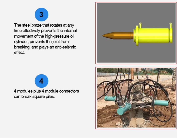Pile Crusher Cutting Concrete