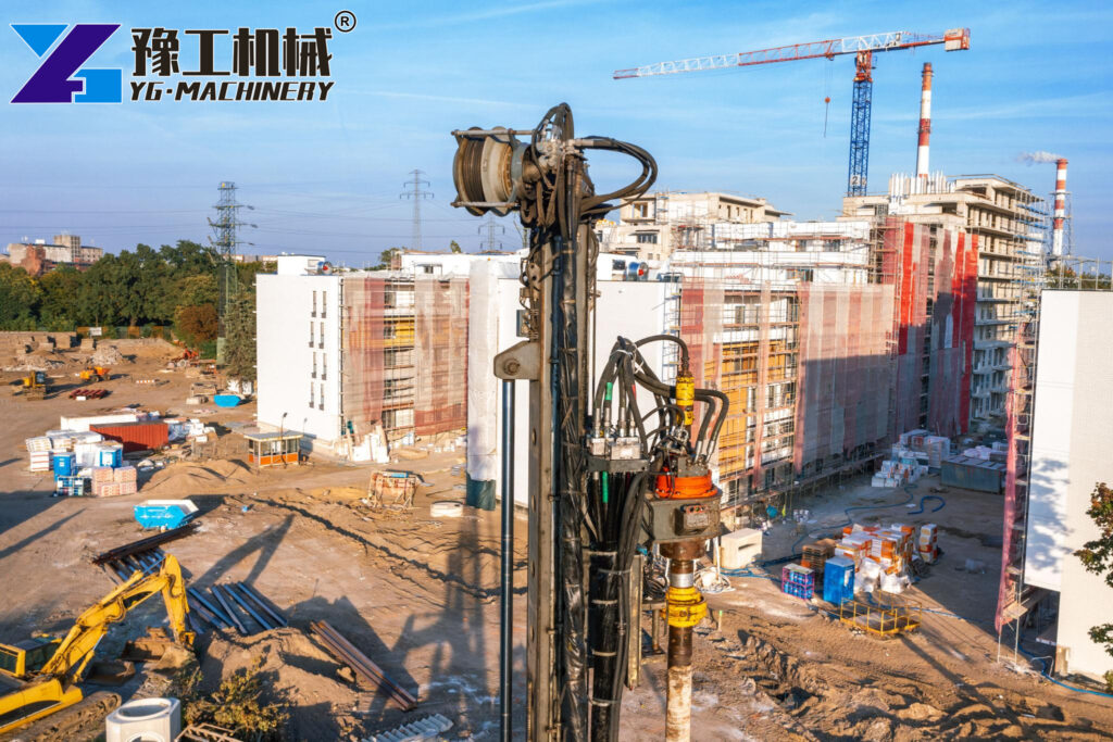 Rotary Drill Rigs Desert Construction Work