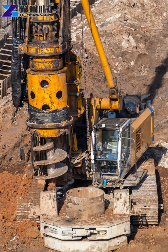 Rotary Piling Machine Construction Site