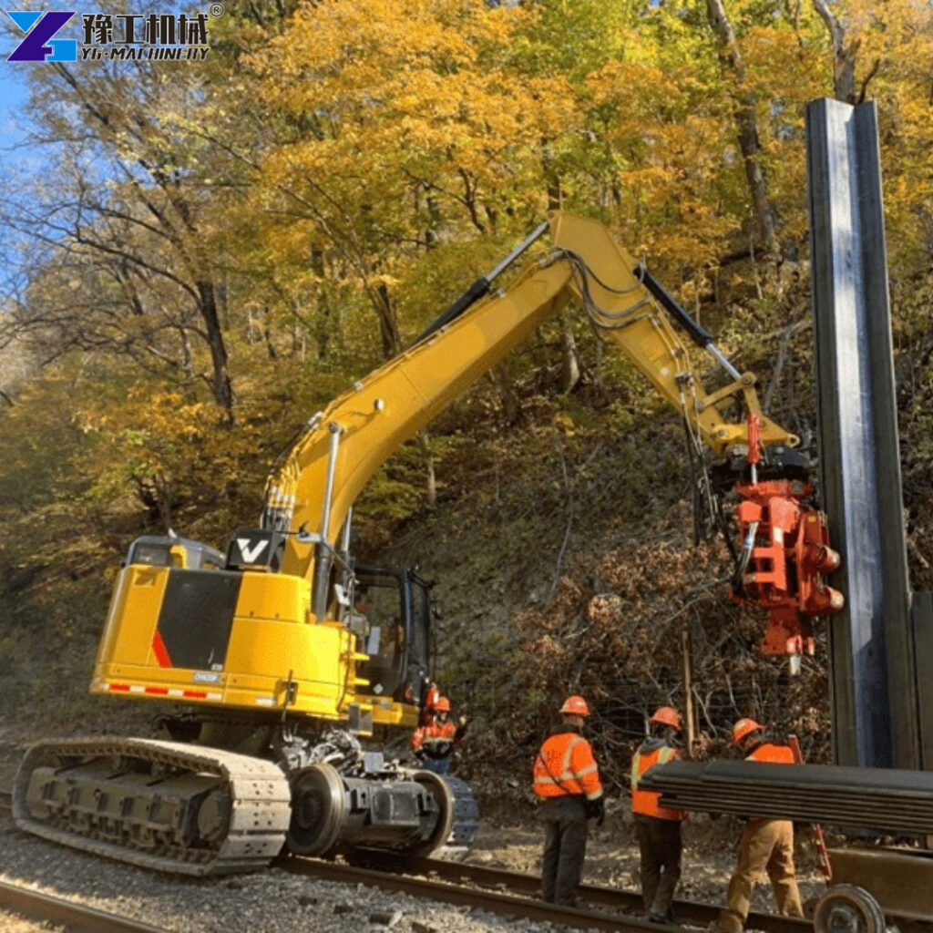 Sheet Pile Driver Excavator