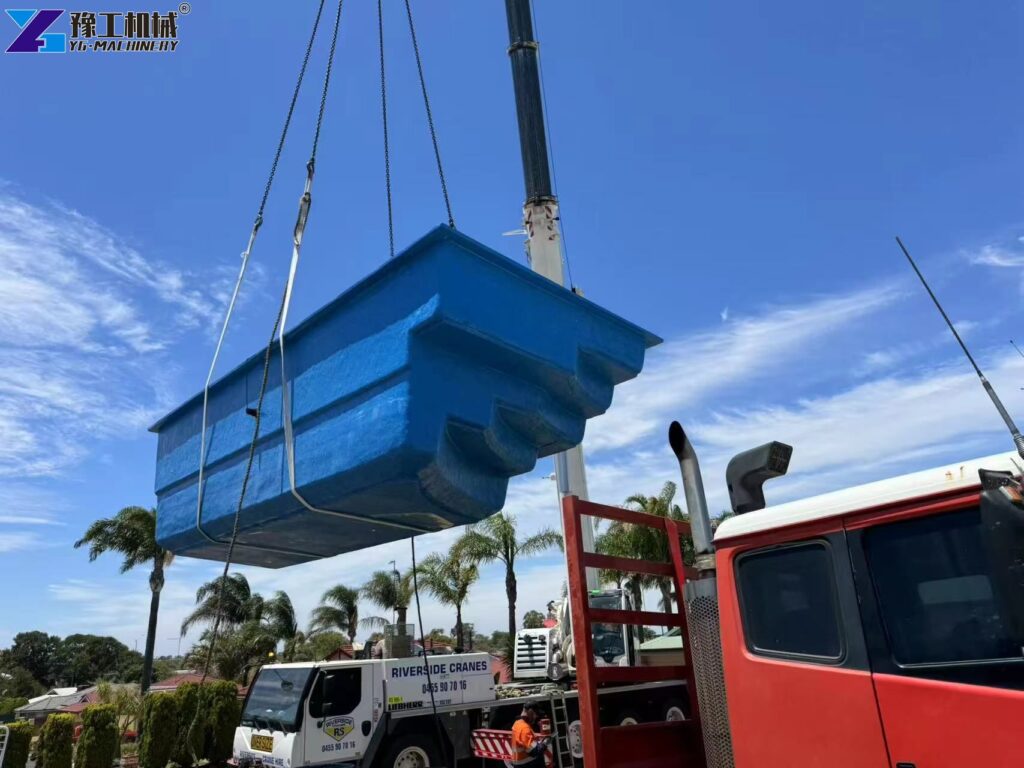 Shipping Container Pool Installation Site