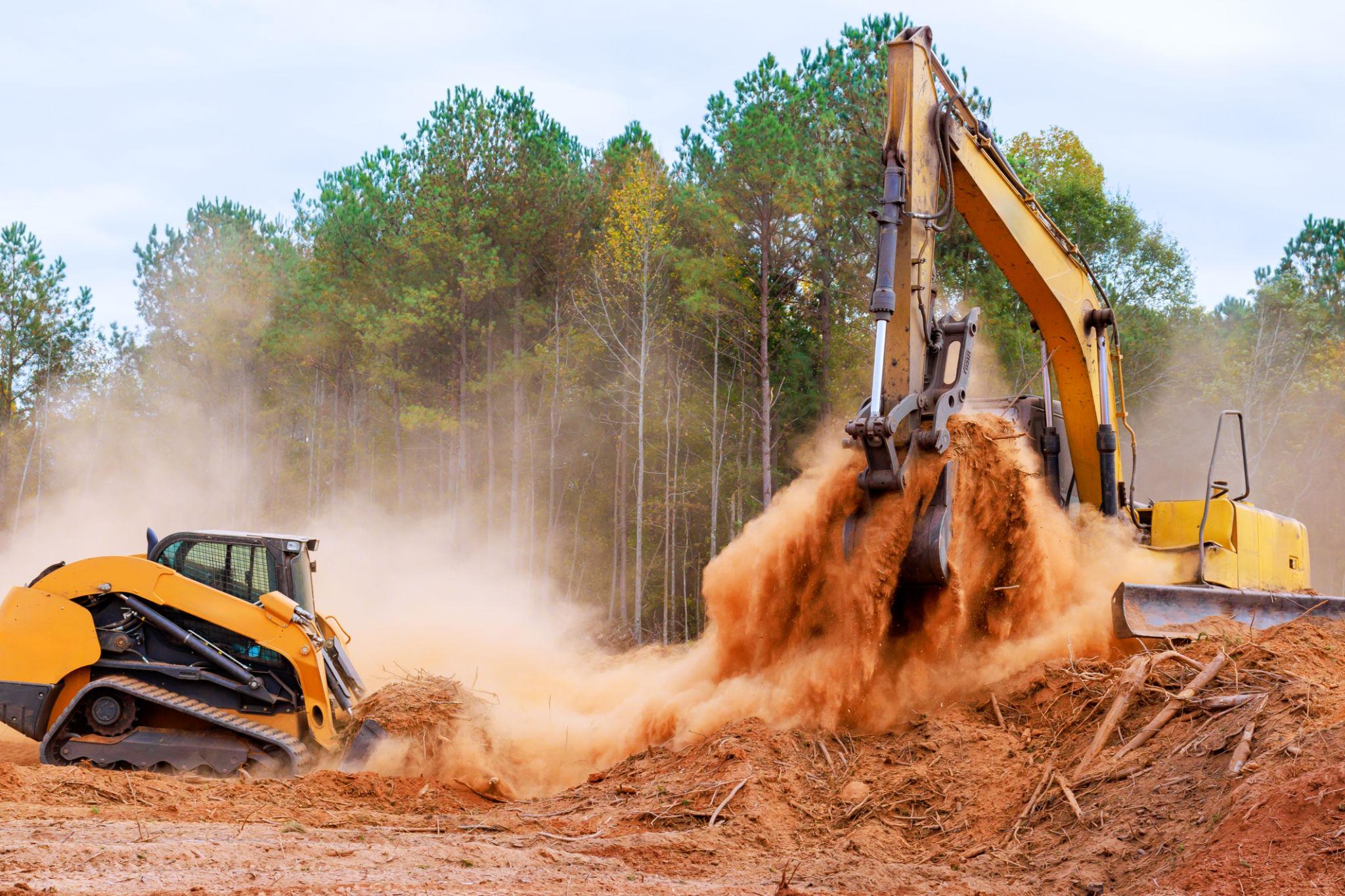 Small Backhoe Loader Construction