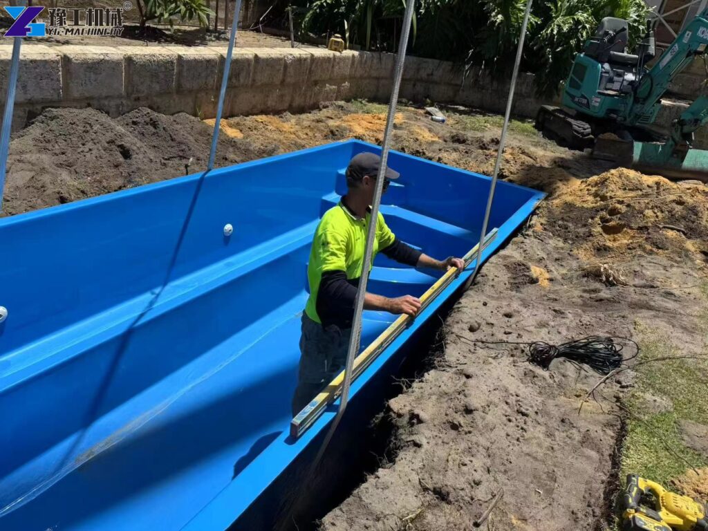 Small Container Pool Installation Process