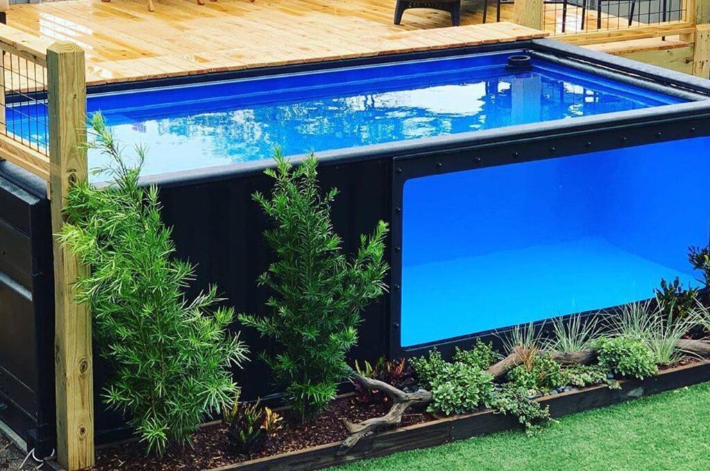 Steel Corner and Frame Detail Container Pool