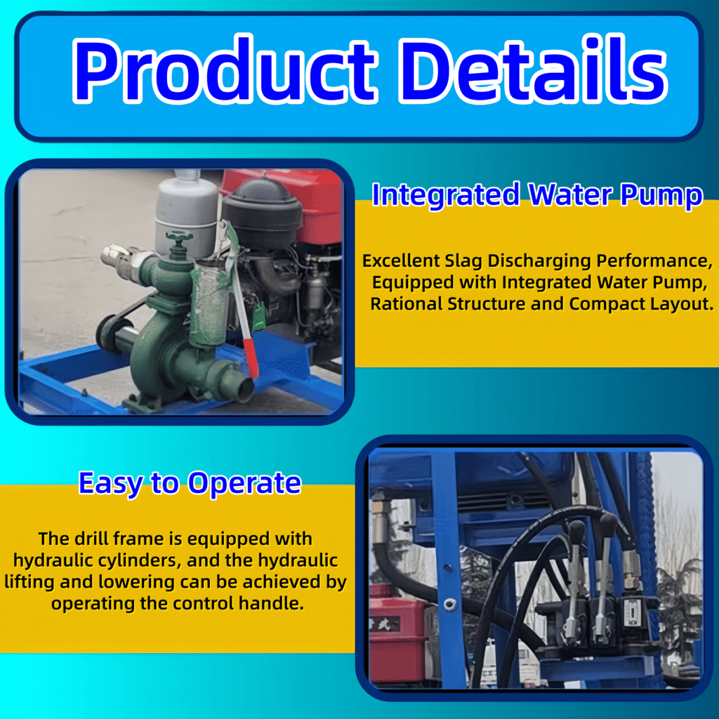 200 Meter Mini Borehole Drilling Machine Core Components