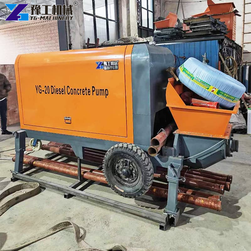 Commercial Concrete Pump Pouring Foundation Slab