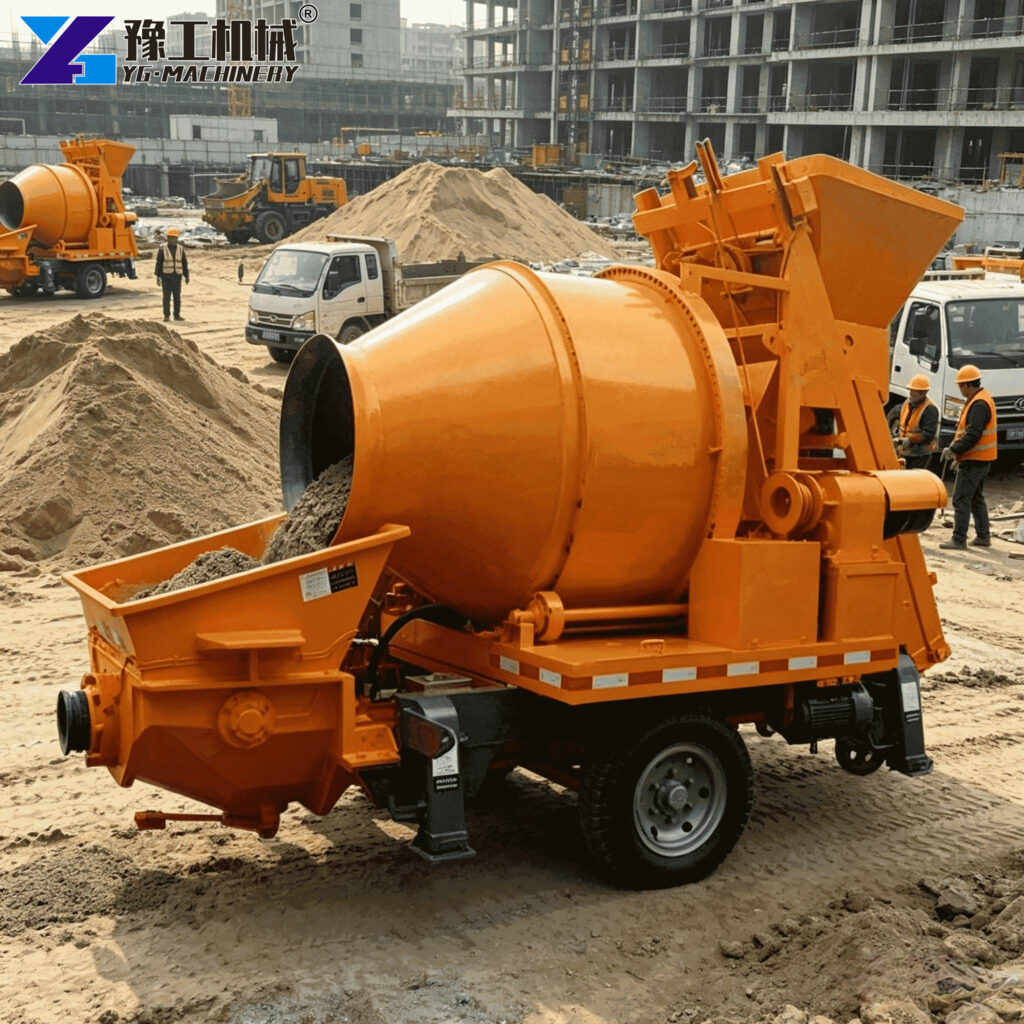 Concrete Mixer And Pump Operation