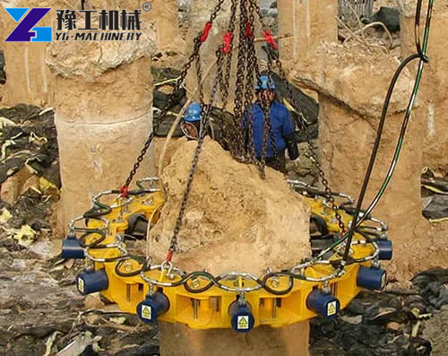 Concrete Pile Breaker Removing Excess Pile Heads