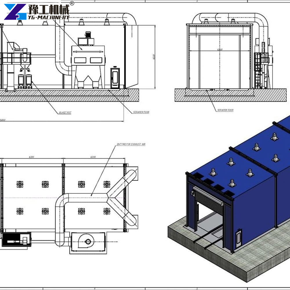 Custom Shot Blast Booth Engineering Layout