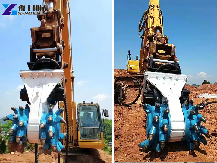 Drum Cutter For Excavator Working On Malaysia Site