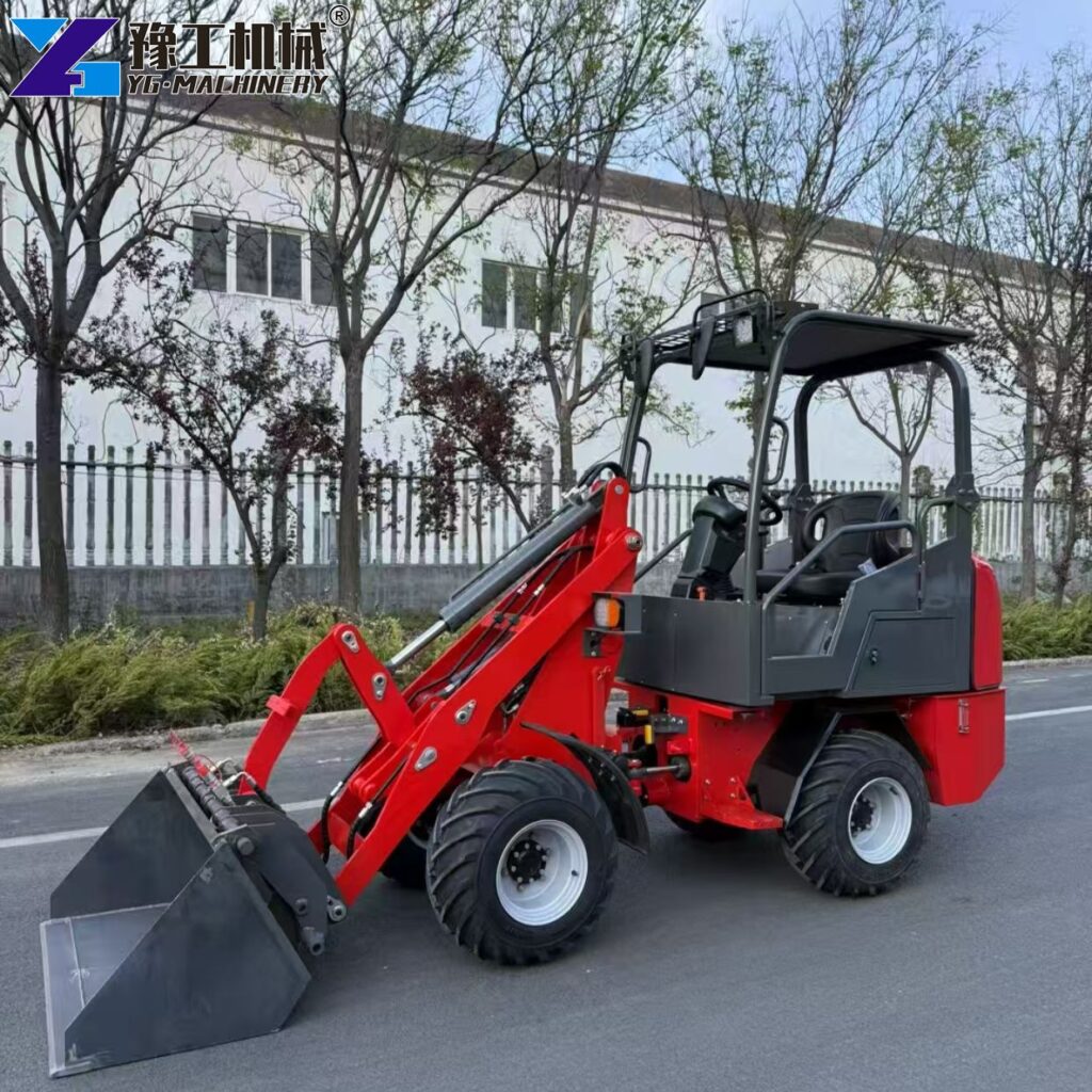 Electric Tractor Loader Construction Work